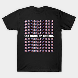 100 Days of School Baseball Lover T-Shirt